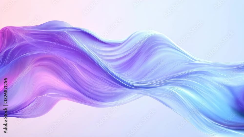 Flowing abstract waves of purple and pink create a serene and calming effect in a dreamlike background Flowing abstract waves of purple and pink create a serene and calming effect in a dreamlike background