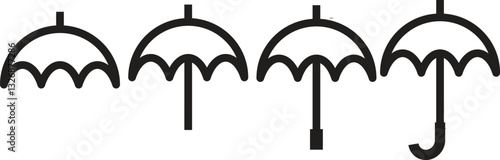 umbralla logo icon design in summer and rain day