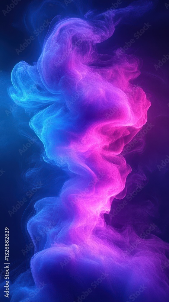 Colorful swirling smoke patterns create a mesmerizing visual effect with vibrant shades of blue and pink in a dark background Colorful swirling smoke patterns create a mesmerizing visual effect with vibrant shades of blue and pink in a dark background