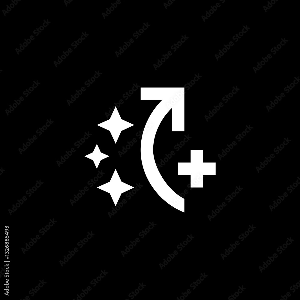 Obraz premium Growth Arrow with Stars