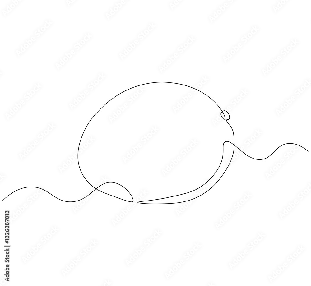 Obraz premium Mango fruit continuous line. Continuous one line drawing of delicious mango. Mango fruit concept. single line drawing