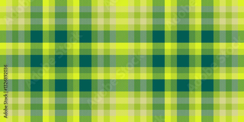 Mother pattern plaid seamless, livingroom check fabric texture. Kilt background tartan vector textile in lime and teal colors.