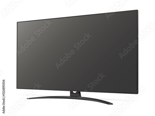 Realistic tv screen. Smart tv mockup