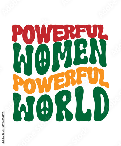 women's day, retro, vintage, 70s, groovy, feminism, girl power, floral, bold typography, hand-drawn, hippie, psychedelic, empowerment, distressed texture, pastel colors, sunburst, wavy text, aesthetic