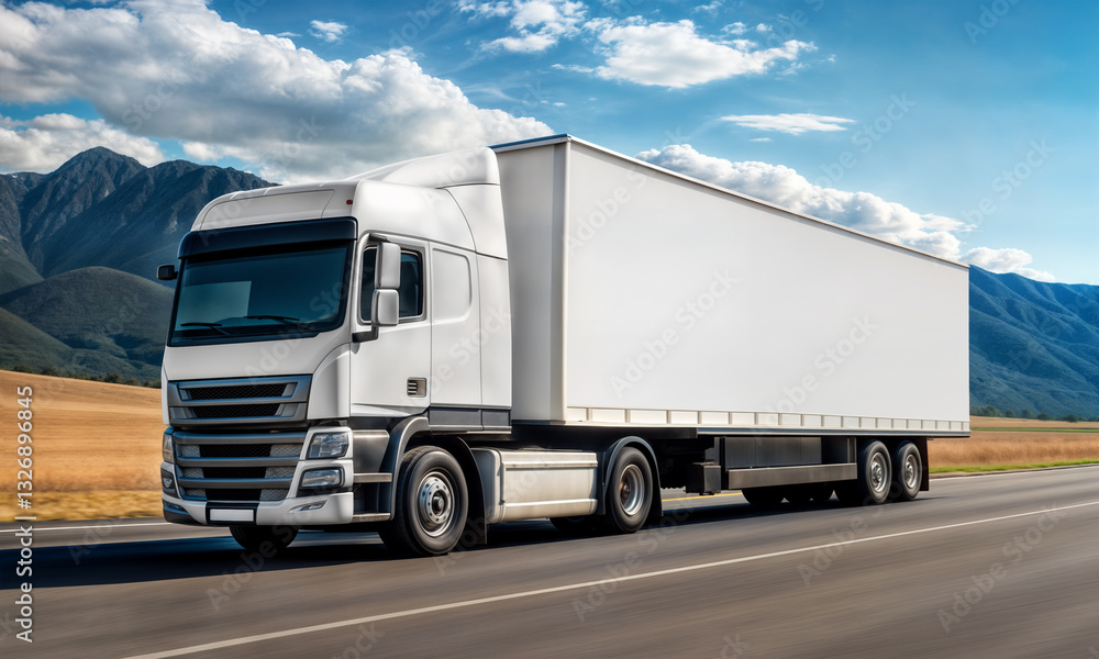 Fototapeta premium An image of a Truck on the road