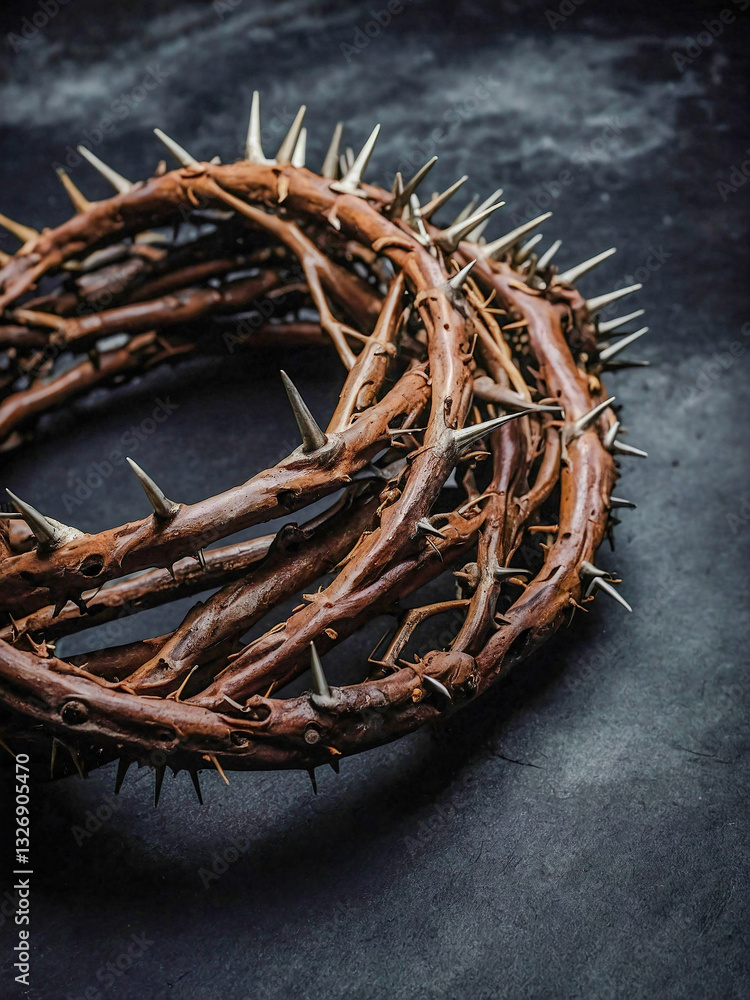 Fototapeta premium Crown of thorns symbolizing sacrifice.