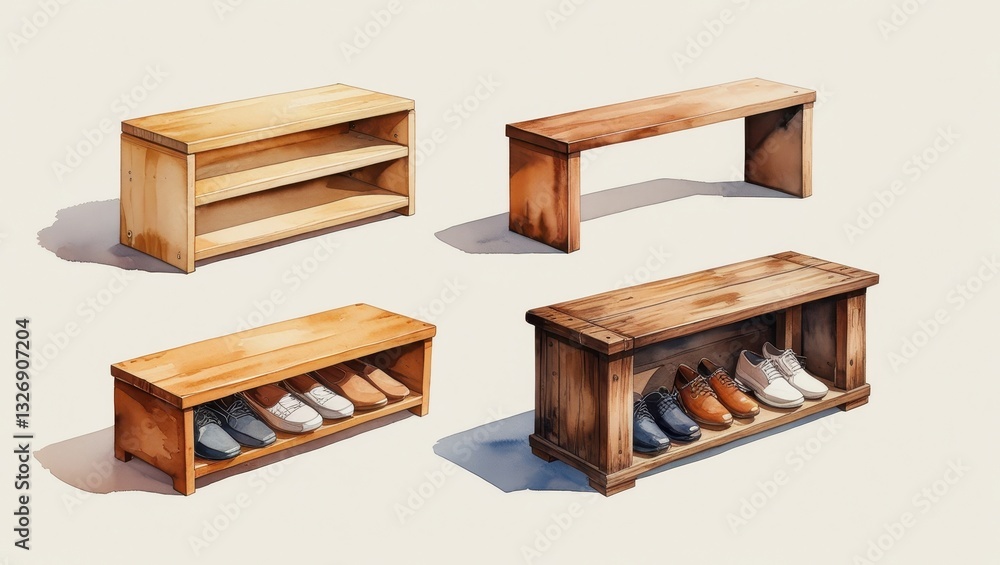 Rustic Wooden Shoe Racks and Benches Storage and Seating Options Rustic Wooden Shoe Racks and Benches Storage and Seating Options