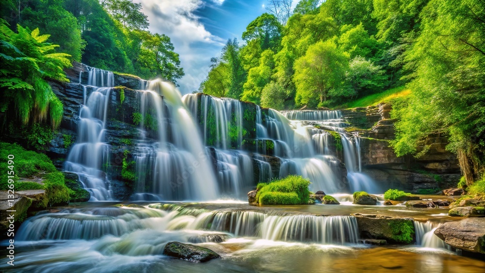 Obraz premium Greenville SC Waterfall Scenic Beauty