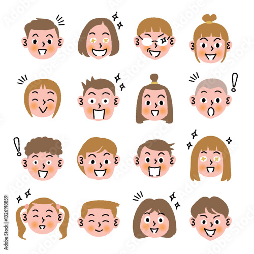 16人の子どもの喜ぶ顔です