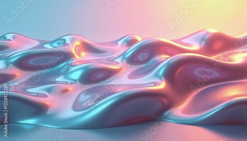 Wallpaper Mural Luminous surface undulating pink blue with copy space Torontodigital.ca