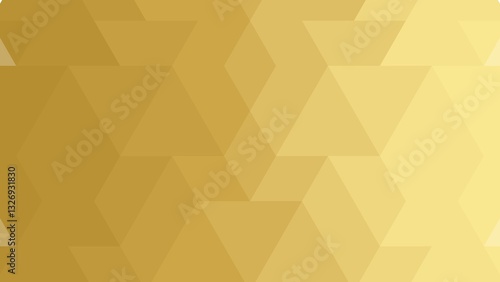 Golden low poly triangles creating geometric shapes background. Abstract golden low poly triangular geometric background with gradient effect, suitable for your designs