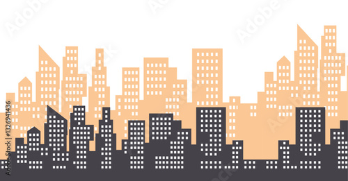 city ​​symbol silhouette 2d graphics