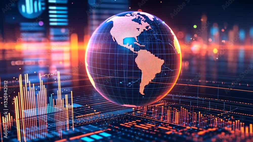 Global Network Visualization with Digital Earth and Data Analytics Interface Global Network Visualization with Digital Earth and Data Analytics Interface