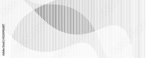 abstract geometric wave line pattern art vector illustration