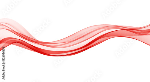 Abstract vector background, transparent waved lines for brochure, website, flyer design. Red smoke wave.