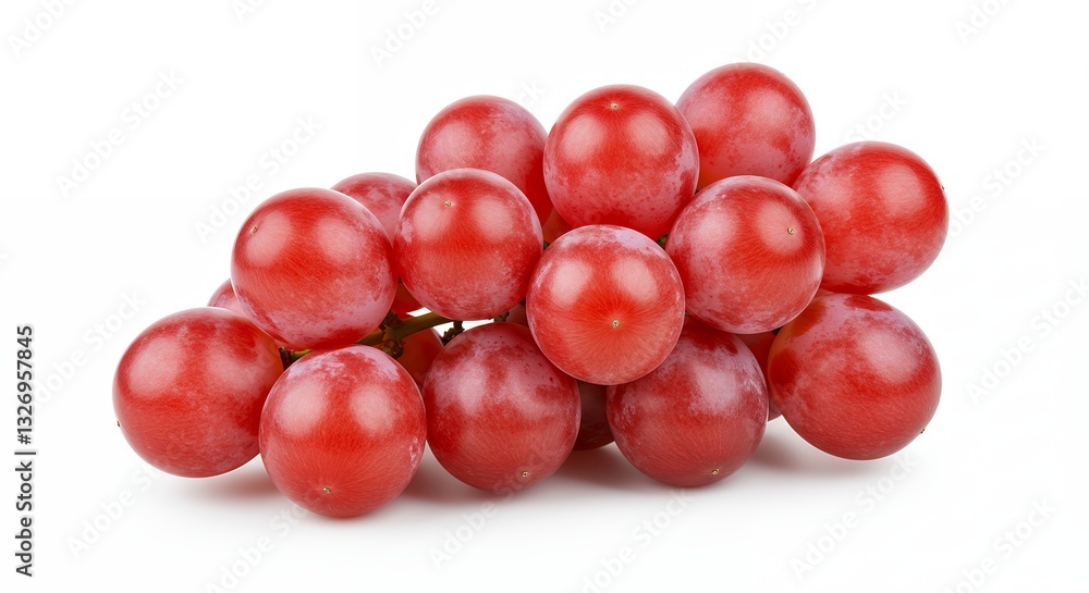 Vibrant Red Grapes Cluster, Fresh and Juicy Vibrant Red Grapes Cluster, Fresh and Juicy