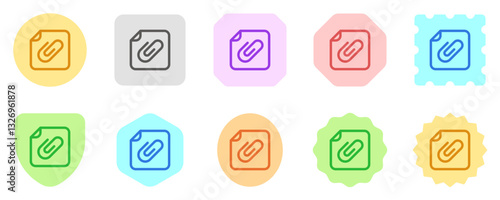 Editable vector attachment file icon. Part of a big icon set family. Perfect for web and app interfaces, presentations, infographics, etc