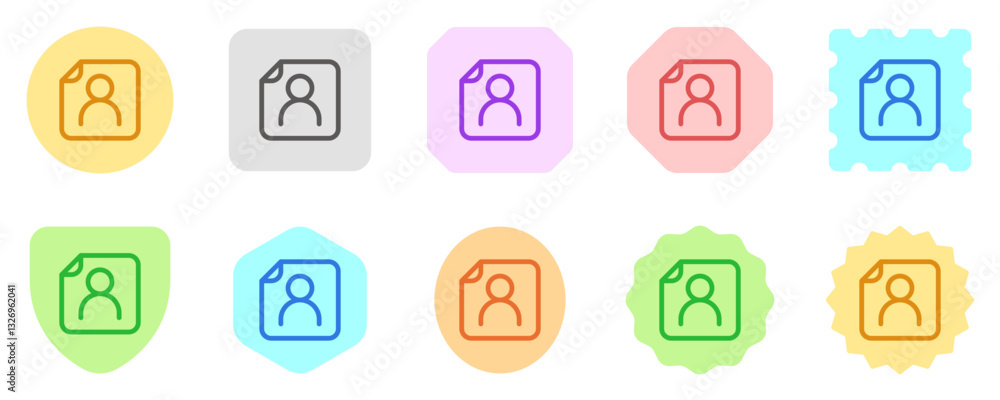 Editable vector user contact file icon. Part of a big icon set family. Perfect for web and app interfaces, presentations, infographics, etc Editable vector user contact file icon. Part of a big icon set family. Perfect for web and app interfaces, presentations, infographics, etc