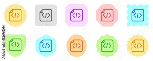 Editable vector html css file icon. Part of a big icon set family. Perfect for web and app interfaces, presentations, infographics, etc