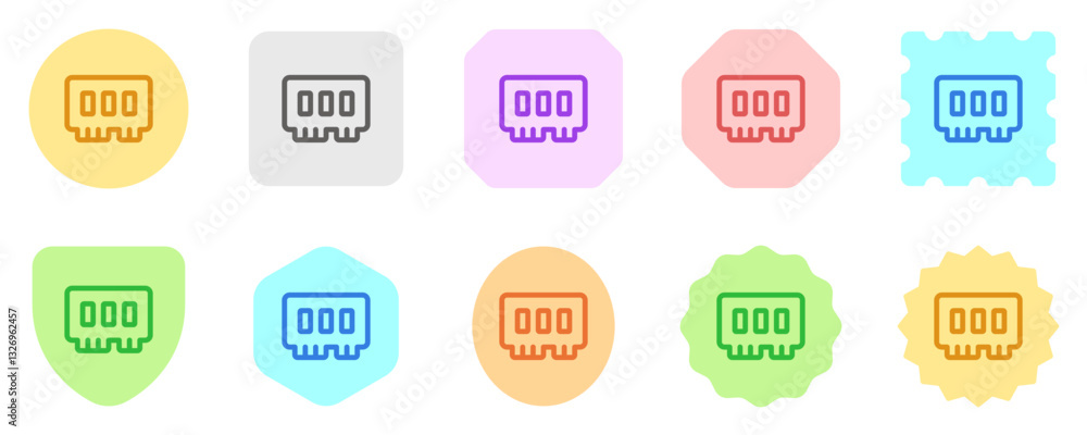 Editable vector memory ram icon. Part of a big icon set family. Perfect for web and app interfaces, presentations, infographics, etc Editable vector memory ram icon. Part of a big icon set family. Perfect for web and app interfaces, presentations, infographics, etc