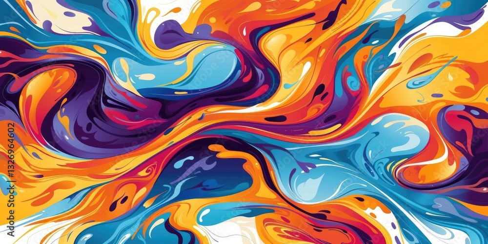 Abstract vivid colorful wave flowing express energetic texture. Seamless texture of vividness curve swirling convey sense of harmony and wonderful scene perfect for effect and graphic design. AIG51. Abstract vivid colorful wave flowing express energetic texture. Seamless texture of vividness curve swirling convey sense of harmony and wonderful scene perfect for effect and graphic design. AIG51.