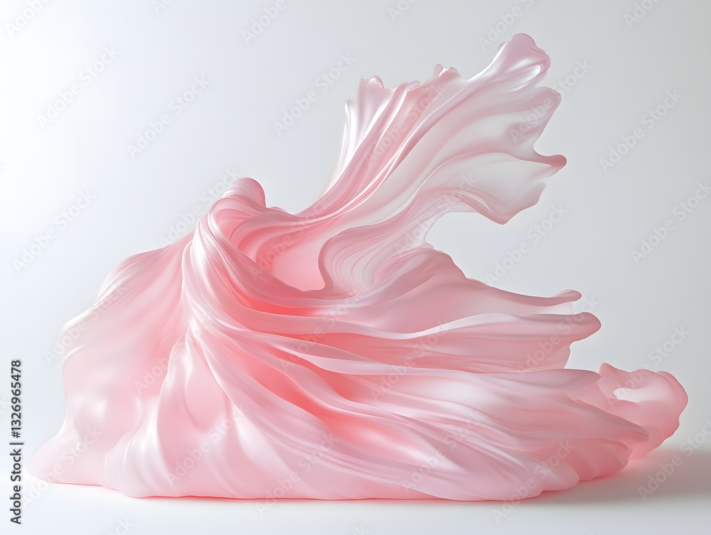 Fototapeta premium Silken pink powder burst studio abstract art minimalistic close-up texture exploration