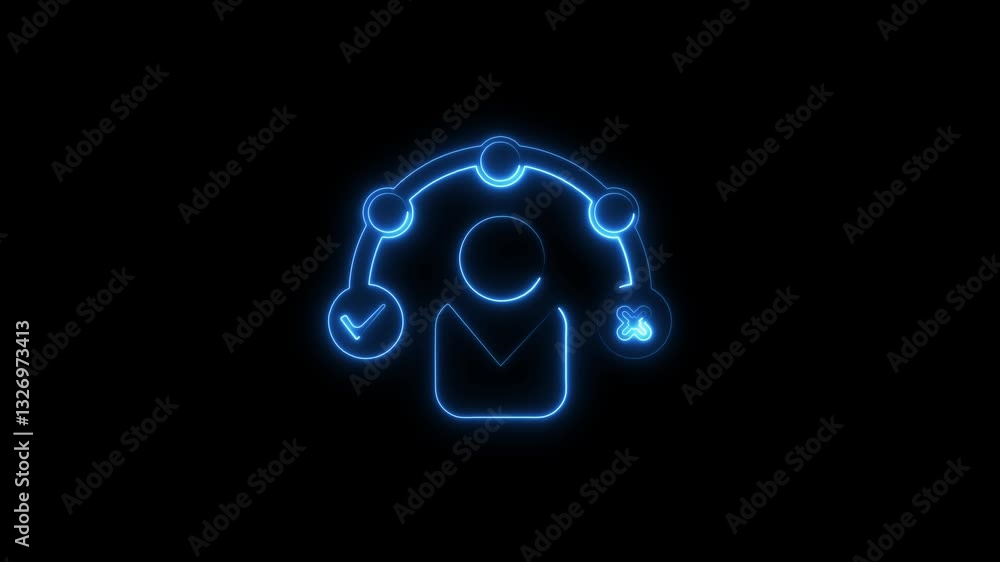 Cloud computing neon Downloading icon sign animation. Cloud computing neon Downloading icon sign animation.