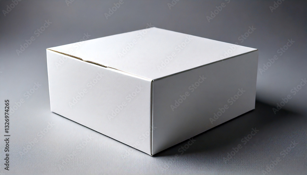 A minimalistic white box photographed with professional lighting, ideal for packaging, branding, or product design visuals. A minimalistic white box photographed with professional lighting, ideal for packaging, branding, or product design visuals.