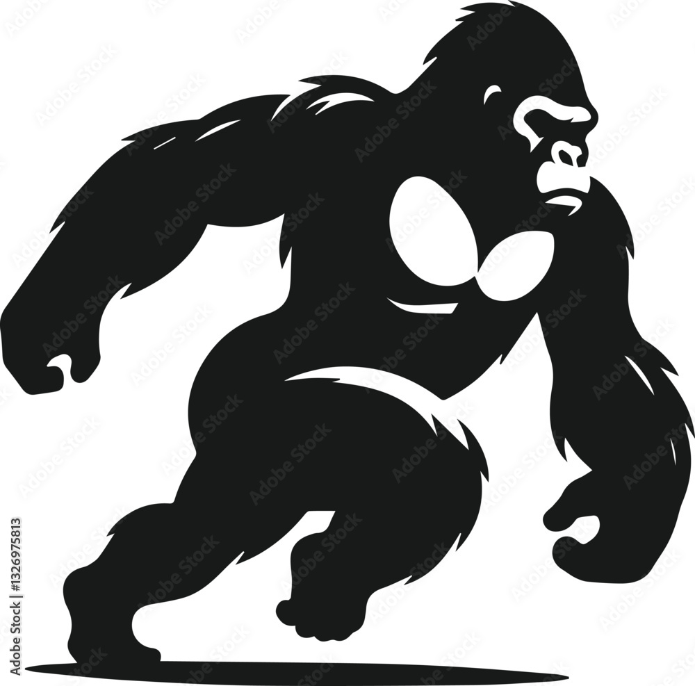 Obraz premium gorilla running illustration
