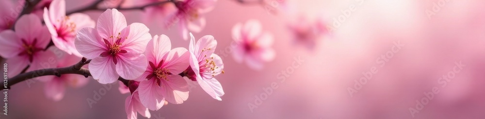 Soft pink blossoms, blurred gentle background, subtle, pastel, feminine Soft pink blossoms, blurred gentle background, subtle, pastel, feminine