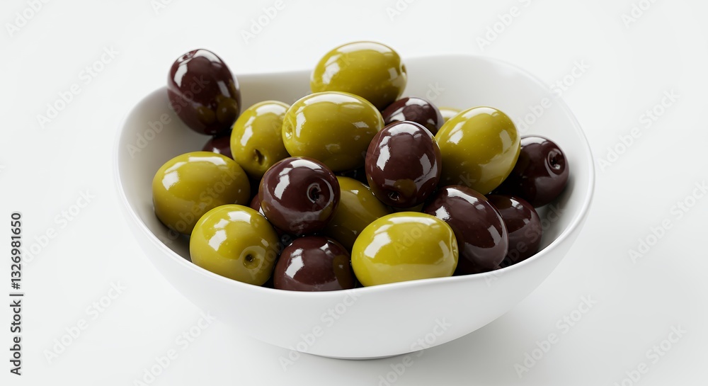 A Bowl of Green and Kalamata Olives A Bowl of Green and Kalamata Olives