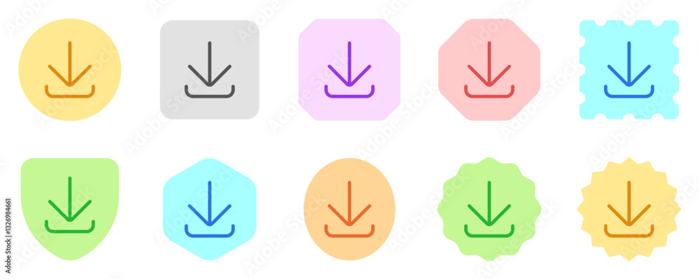 Editable vector download arrow icon. Part of a big icon set family. Perfect for web and app interfaces, presentations, infographics, etc Editable vector download arrow icon. Part of a big icon set family. Perfect for web and app interfaces, presentations, infographics, etc