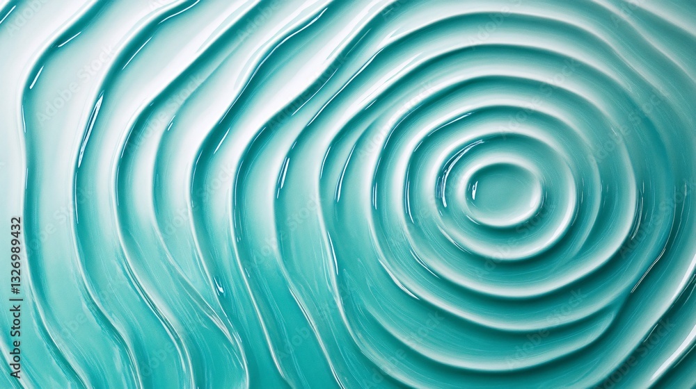 Water ripple textures in aquamarine and soft teal plain background Water ripple textures in aquamarine and soft teal plain background