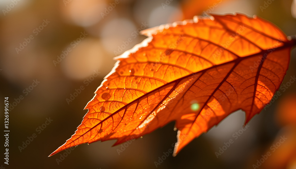 Detail Of Autumn Leaf, studio lighting. White tone Detail Of Autumn Leaf, studio lighting. White tone