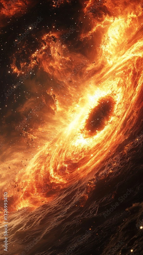 Fototapeta premium Cosmic Explosion of Energy and Light in Space Background