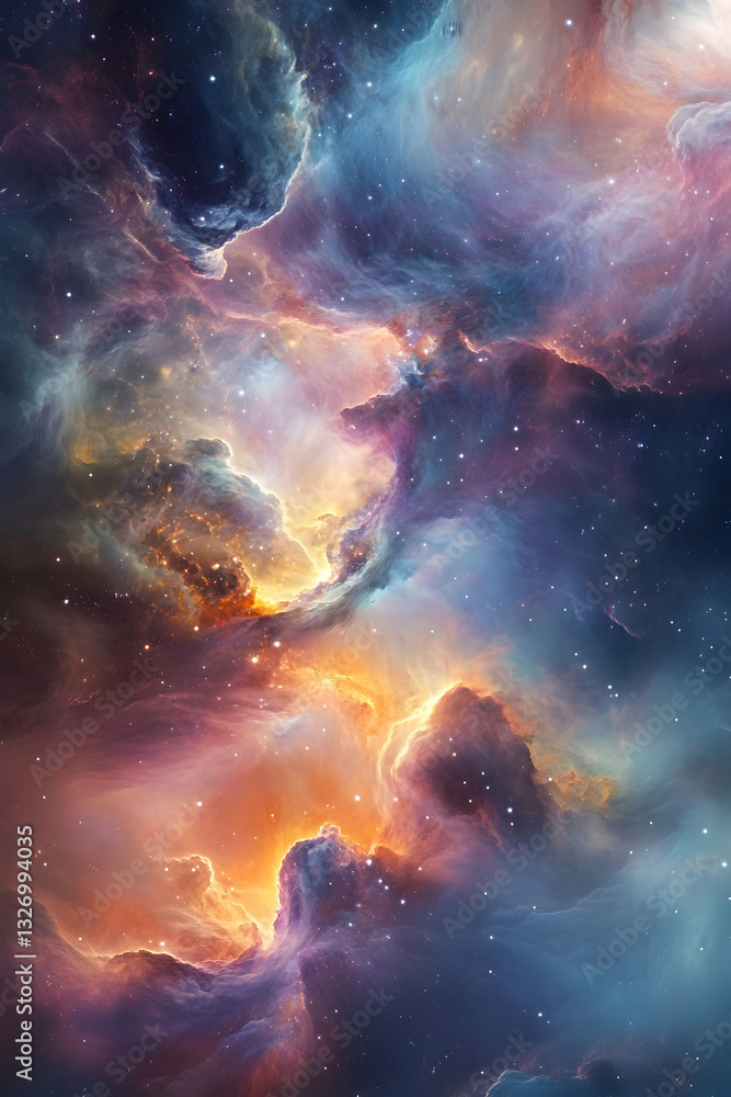 Fototapeta premium Colorful abstract nebula for website use, shown in image selector