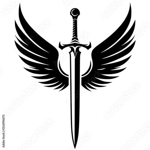 Knight sword silhouette