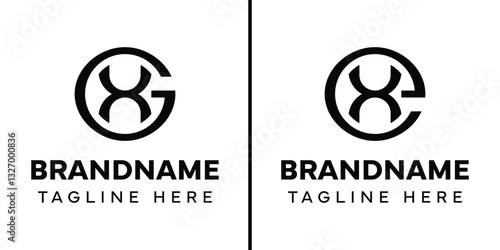 Letters GX and EX Monogram Logo, suitable for any business with GX XG EX XE initials