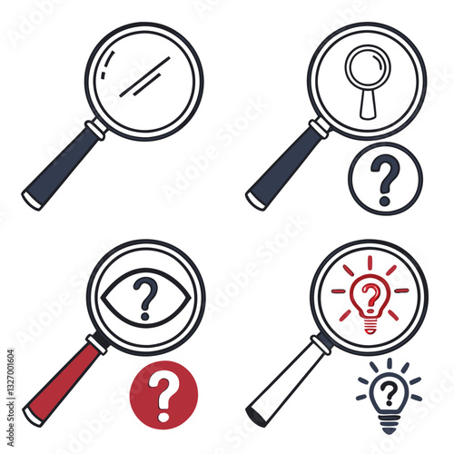 Design a magnifying glass icon to represent search functionality