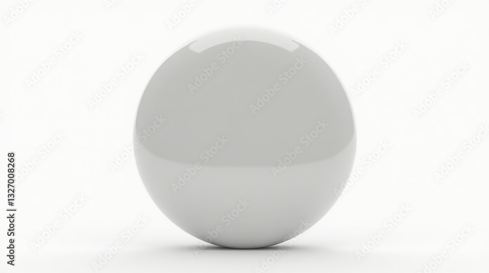 White spherical object placed on a light background creates a minimalistic aesthetic for various design applications White spherical object placed on a light background creates a minimalistic aesthetic for various design applications