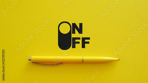 Photography On and off toggle switch button