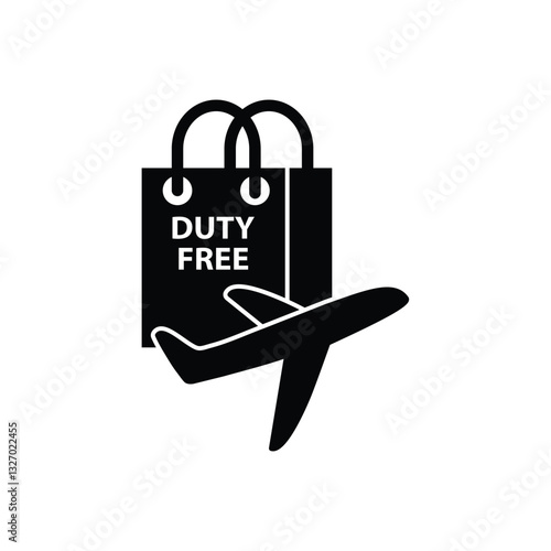 Duty free vector icon bag icon 