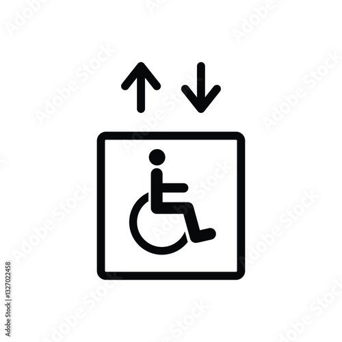lift icon vector Elevator invalid  sign