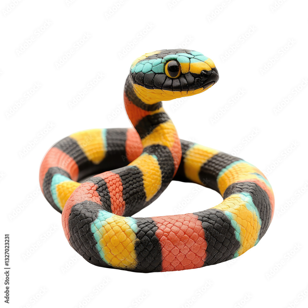 Playful Colorful Snake Made of Playdough on a Solid Transparent background for Creative and Fun Projects Playful Colorful Snake Made of Playdough on a Solid Transparent background for Creative and Fun Projects