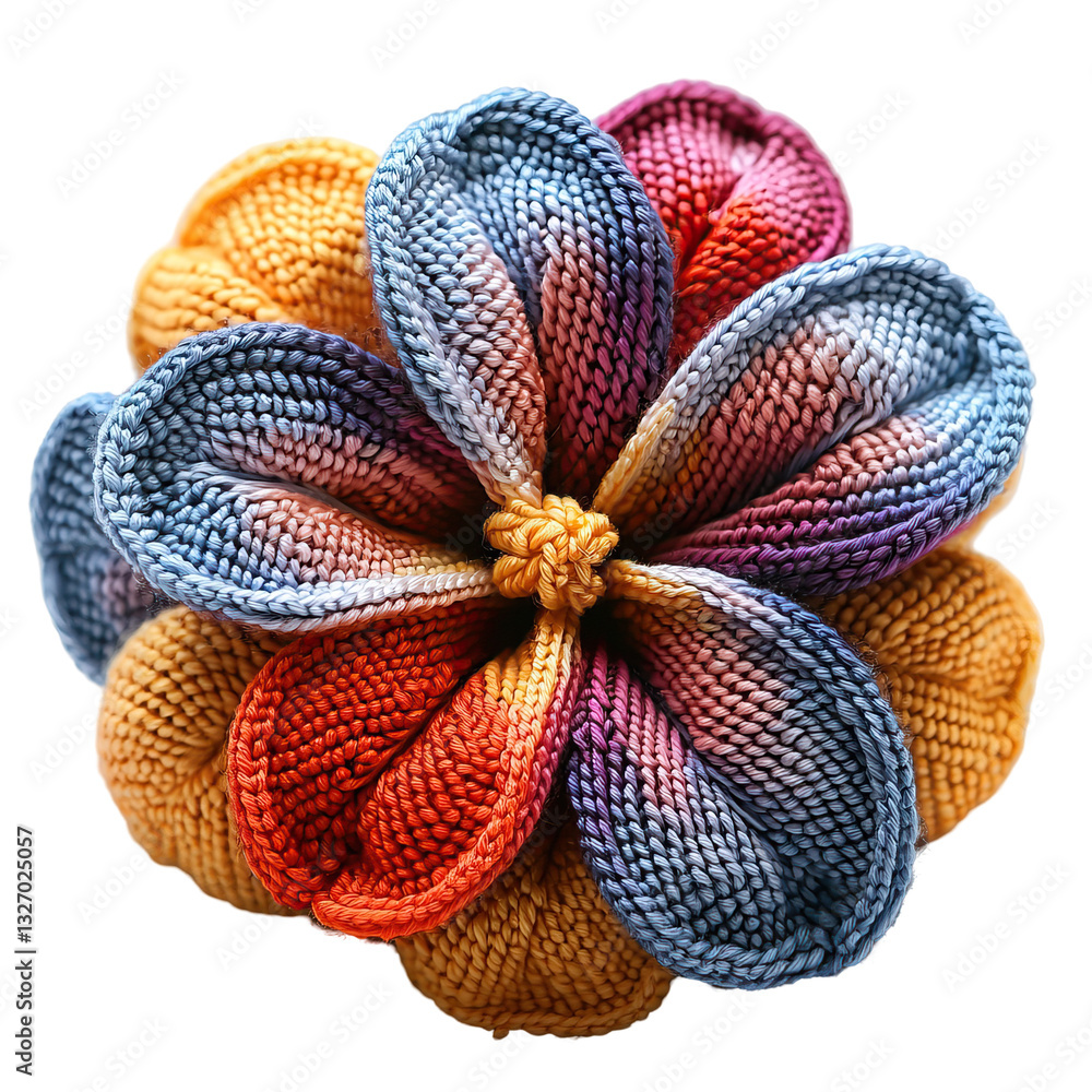 Beautiful Bauhinia Flower Created with Colorful Knitting Pattern Showcasing Intricate Textures and Vibrant Shades Beautiful Bauhinia Flower Created with Colorful Knitting Pattern Showcasing Intricate Textures and Vibrant Shades