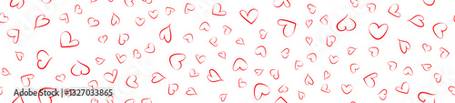 Red heart seamless pattern