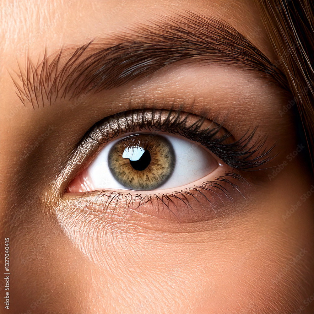 Close-up of a woman's eye, realistic detail