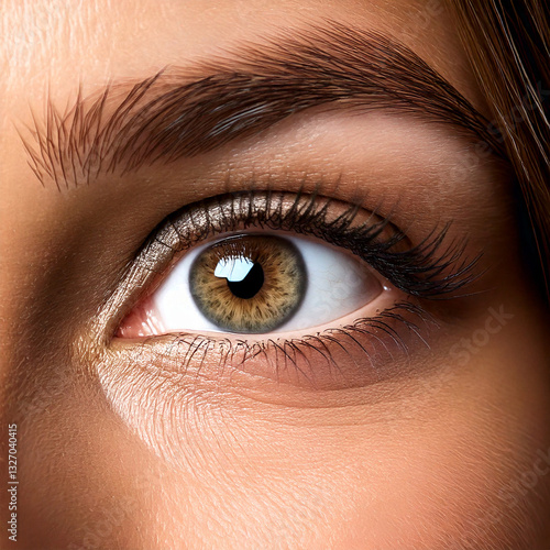 Obraz na płótnie Close-up of a woman's eye, realistic detail w salonie