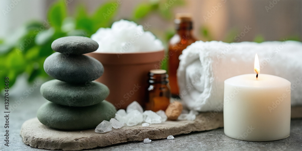 spa still life with candles spa still life with candles