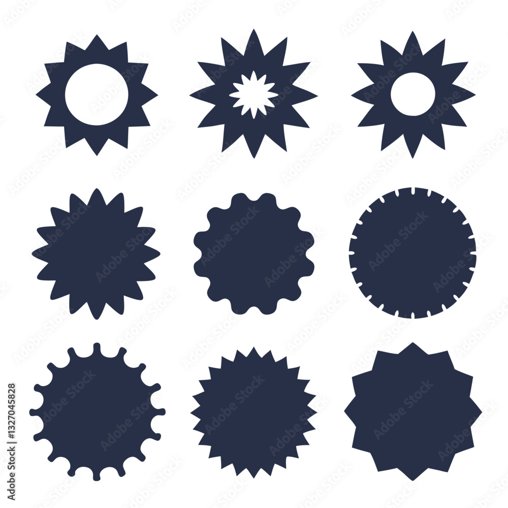 Fototapeta premium set of vector icons of blots
